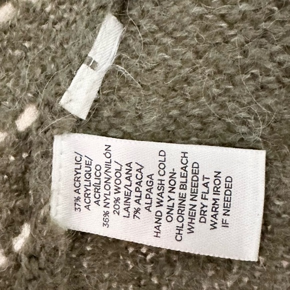 Lou & Grey open front knit green cardigan sweater waterfall alpaca wool blend - Picture 3 of 5